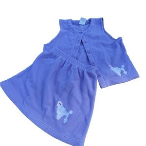 Kelly’s Kids 2006 Purple Sleeveless Top and Skirt Set with Poodle Design